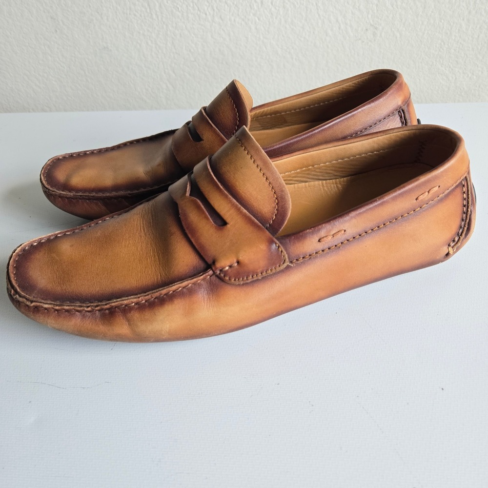 Magnanni Dylan Hand Burnished Leather Penny Loafer Driving Shoes‎ 15759 Size 9 M